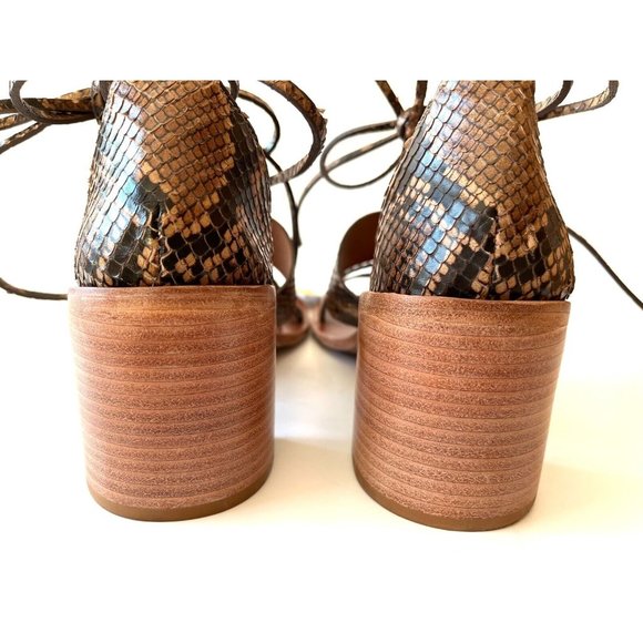 Zimmermann Tan Snakeskin Strappy Sandals - Picture 6 of 11